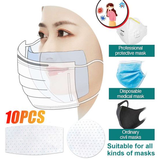 10Pcs Disposable Face Mask Gasket Safety Health Care Mouth Face Mask Filter Pad - .A