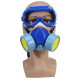 Gas Mask Full Face Dual Filters Respirator Reusable Air Spray Protective Goggles