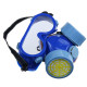 Gas Mask Full Face Dual Filters Respirator Reusable Air Spray Protective Goggles