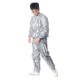 Silver Heavy Duty Sweat Sauna Suit Exercise Gym Fitness Weight Anti-Rips - L