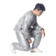 Silver Heavy Duty Sweat Sauna Suit Exercise Gym Fitness Weight Anti-Rips - L