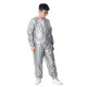 Silver Heavy Duty Sweat Sauna Suit Exercise Gym Fitness Weight Anti-Rips - L