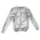 Silver Heavy Duty Sweat Sauna Suit Exercise Gym Fitness Weight Anti-Rips - L