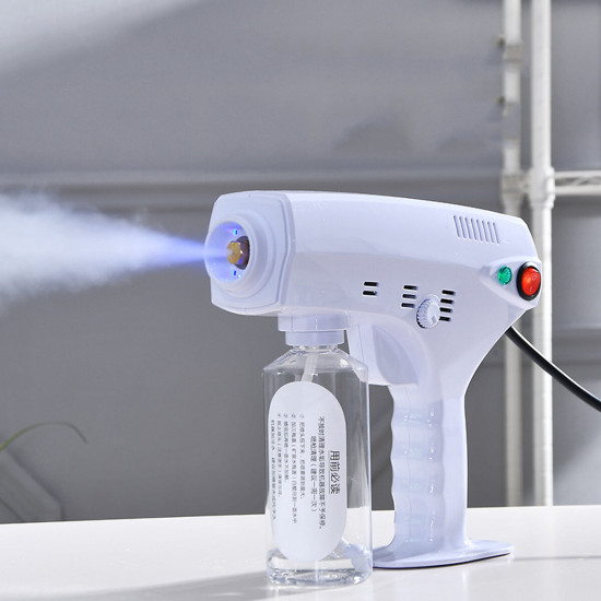 1300W 280ML Sprayer Machine Disinfection Blue Light Nano Steam Sprayer EU/US Plug 220V Atomizing Sprayer - White UK Plug A