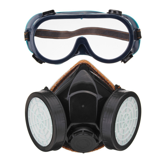 Gas Mask Protection Filter Chemical Respirator Safety Dust Mask Paint Spray Pesticide Anti Dust Respirator - A