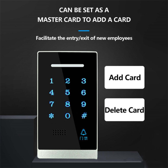 NB08 Security Door Access Control Keypad 1000 User Capacity Support Door Lock Keypad Controller Keyless Entry Pad