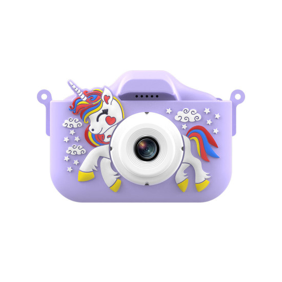 X10S Unicorn Digital Toy Camera 4000W 2.0 IPS Screen Childrens Camera for Kid Birthday Gift - Pink