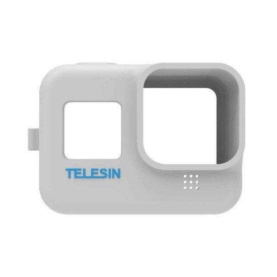 TELESIN GP-PTC-801 Protective Case Shell Frame with Strap for GoPro Hero 8 Black Action Sports Camera - White