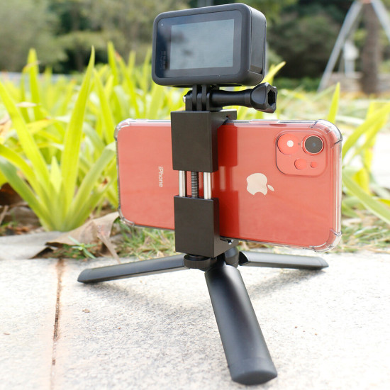 For Gopro Aluminum Alloy Mobile Phone Clip Sports Camera Clip Camera Accessories for Vlog Live Shooting - Aluminum phone holder