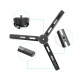 Mini Metal Tripod Four-height Adjustable Stand Portable Mount Bracket for Phone Camera Vlog Broadcasting