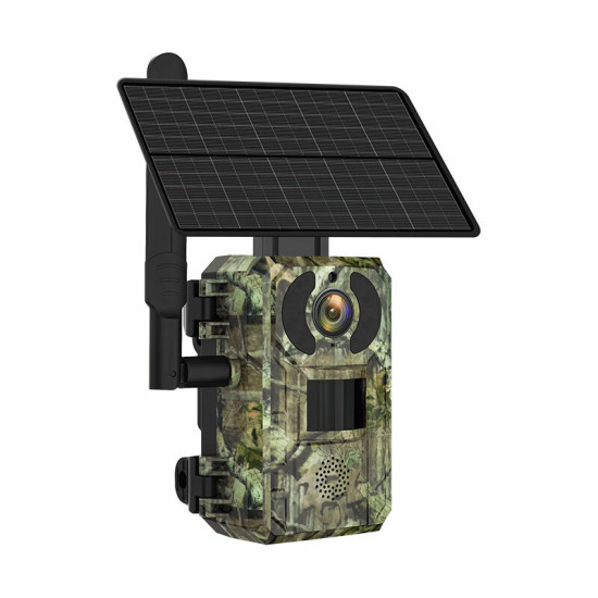 VESAFE H10 4MP 1440P 4G EU Outdoors Wildlife Camera 4W Solar Panel Charging PIR Sensing Motion Activated Trigger Waterproof Hunting Trail Camera 7800mAh Night Vision Cameras