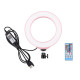 PULUZ PU429 Dimmable 4.7 Inch 16cm RGB RGBW bluetooth Wireless APP Control Video Ring Light with Remote for Youtube Tik Tok Live Streaming - Pink