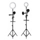 16/25cm Dimmable LED Video Ring Light Tripod Stand with Phone/Mic Holder bluetooth Selfie Shutter for Youtube Tik Tok Live Streaming - .A