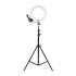 16cm LED Ring Light Dimmable LED Beauty Ring Fill Light Photography for Selfie Live Stream Broadcast with Tripod Stand for Youtube Vloging - 160cm