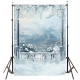 1.5x2.1m Snow View Balcony Studio Props Photography Backdrop Background Silk Material