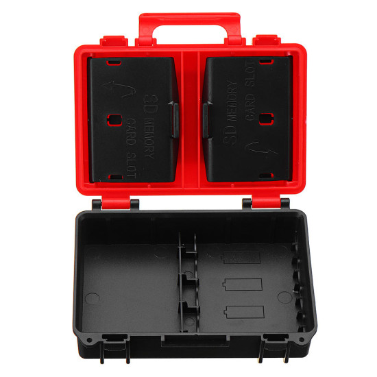 LENSGO D810 Storage Case Holder Box for AA Battery DSLR Camera Battery SD TF XDQ CF Memory Card - A