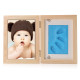 New Born Baby Hand Foot Print Soft Clay Photo Frame - Green