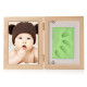 New Born Baby Hand Foot Print Soft Clay Photo Frame - Green