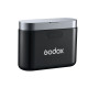 Godox WEC 1-to-1/1-to-2 2.4GHz Wireless Microphone 360° Omnidirectional Sound Pickup 3.0 Noise Cancelling Digital Display Audio Video Recording Lapel Mic for Live Broadcast Game - 1 To 1