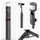 Q12S Portable Wireless bluetooth Phone Telescopic Selfie Stick Tripod with Filling Light Multifunctional Mobile Phone Gimbal for iPhone Huawei Xiaomi Android