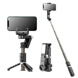 ToKQi Q18 Handheld Mobile Phone Gimbal Stabilizer bluetooth Selfie Stick Holder with Fill Light for iPhone Huawei Xiaomi