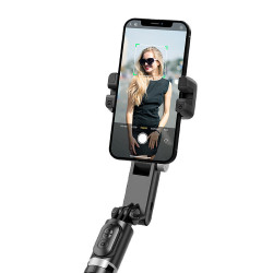 ToKQi Q18 Handheld Mobile Phone Gimbal Stabilizer bluetooth Selfie Stick Holder with Fill Light for iPhone Huawei Xiaomi