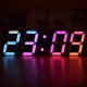 High-Brightness LED Large Size Font RGB Rainbow Color Desktop Digital Tube DIY Alarm Clock Wall Decoration Living Room LED Clock Module Set - Unsoldered Version