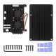 Passive Dissipation Metal Case for Raspberry Pi 5 5B Aluminum Alloy Shell with Dual Cooling Fan