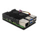 Passive Dissipation Metal Case for Raspberry Pi 5 5B Aluminum Alloy Shell with Dual Cooling Fan