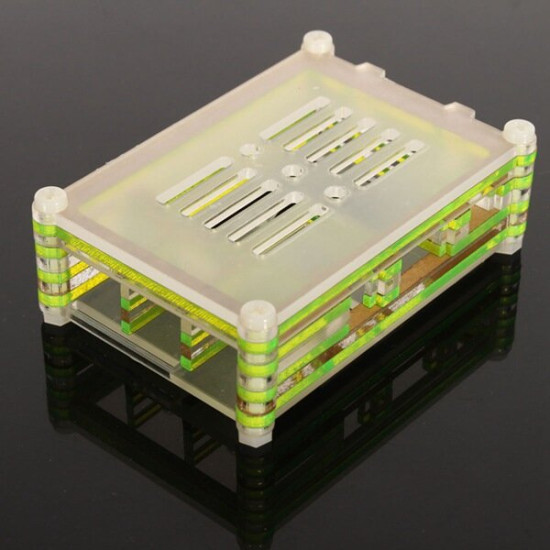 Colorful Acrylic Shell With A Fan Mouth For Raspberry Pi 2 Model B - Red