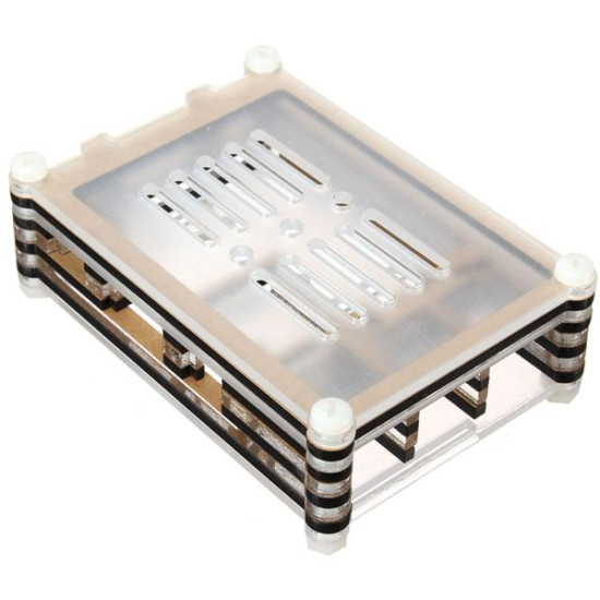 Colorful Acrylic Shell With A Fan Mouth For Raspberry Pi 2 Model B - Red