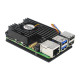 Raspberry Pi 5 Aluminum Alloy Case Metal Shell with Fan Heatsinks Active Passive Cooling Radiator for RPi 5