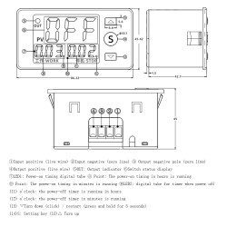 TS4586 Time Controller Flame Retardant Housing Simple Operation Automatic Trigger - DC12V