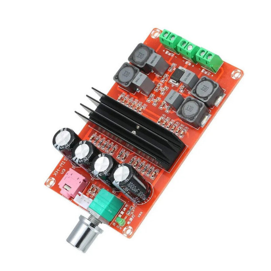 XH-M190 2*100W Tube Digital Audio Board TDA3116D2 Power Audio Amp 2.0 Class D Stereo HIFI Amplifier DC12-24V