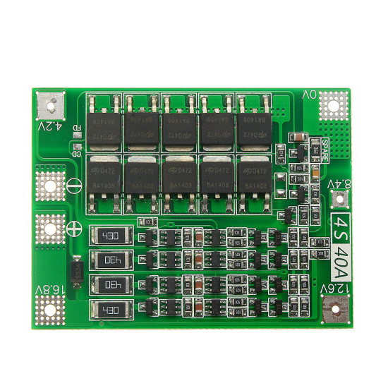 4S 40A Li-ion Lithium Battery 18650 Charger PCB BMS Protection Board with Balance For Drill Motor 14.8V 16.8V Lipo Cell Module