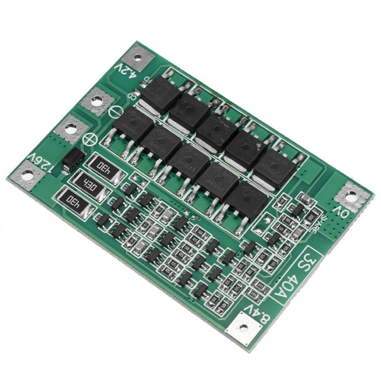 BMS 3S 40A 18650 Lithium Battery Charger Protection Board 11.1V 12.6V PCB for Drill Motor with Balance - 1pc