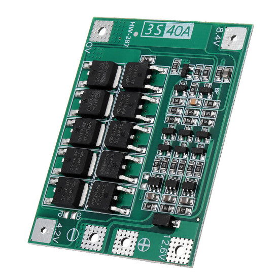 3S 11.1V 12.6V 40A 18650 Li-ion Lithium Battery BMS Protection Board