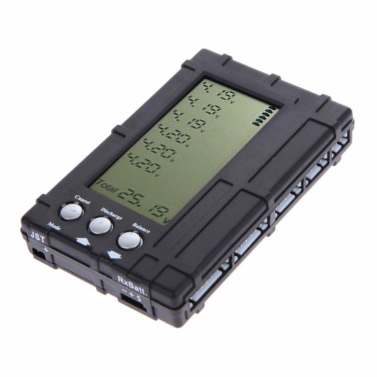 3 in 1 LCD RC Battery Discharger Balancer Meter Tester for 2-6S Lipo Li-Fe Battery Battery Voltage Meter Li-Polymer/Li-Fe 2-6 Cell