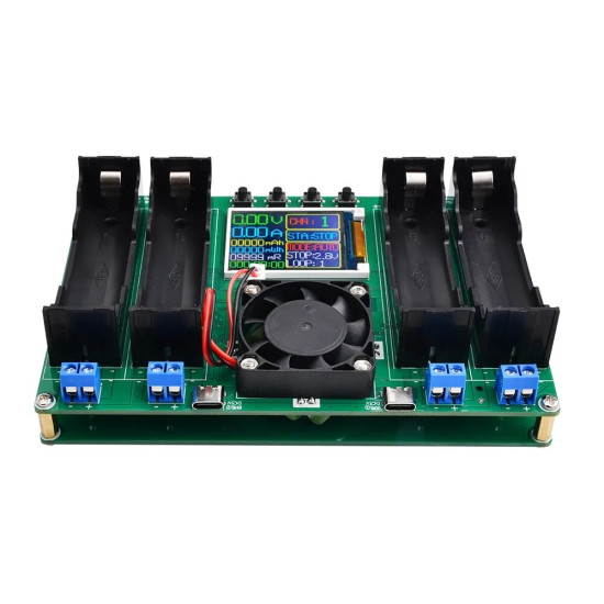 LCD Display 18650 Lithium Battery Digital Measurement Lithium Battery Power Detector Module 4 Channels Battery Capacity Tester DC 5V