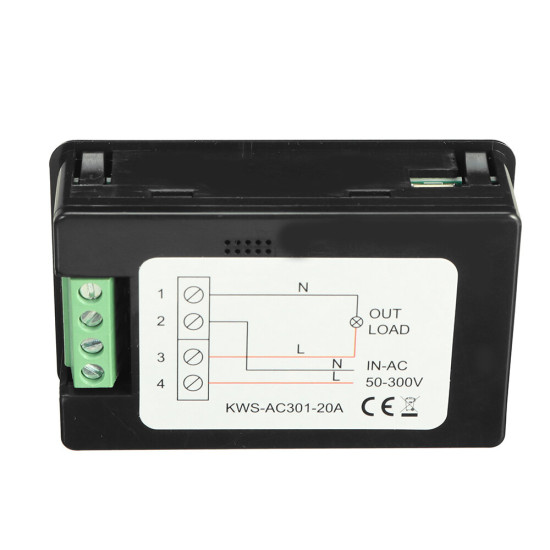 KWS-AC301 8 in1 Voltmeter Ammeter AC 50-300V Power Energy Meter LED Digital AC Wattmeter Electricity Meter 0-100A - AC301-20A