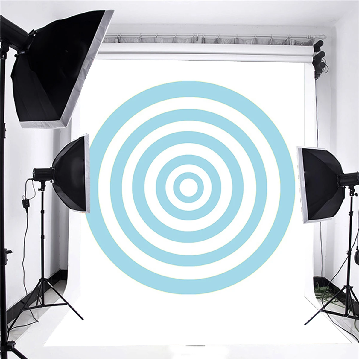 3x5FT Blue Circle Photography Backdrop Photo Studio Background