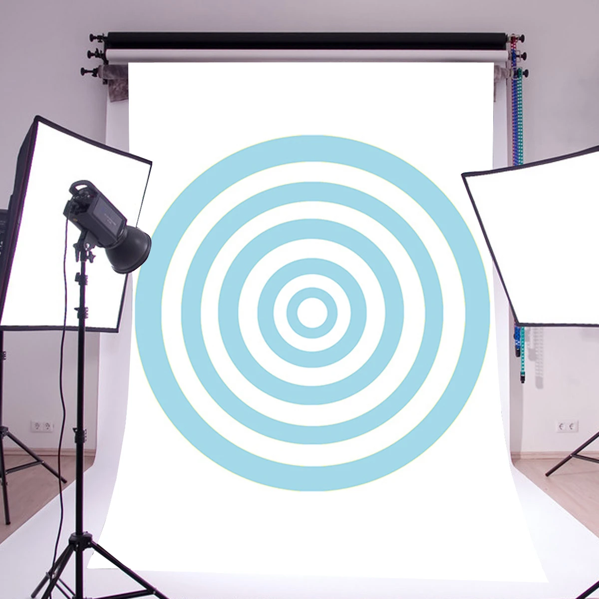 3x5FT Blue Circle Photography Backdrop Photo Studio Background